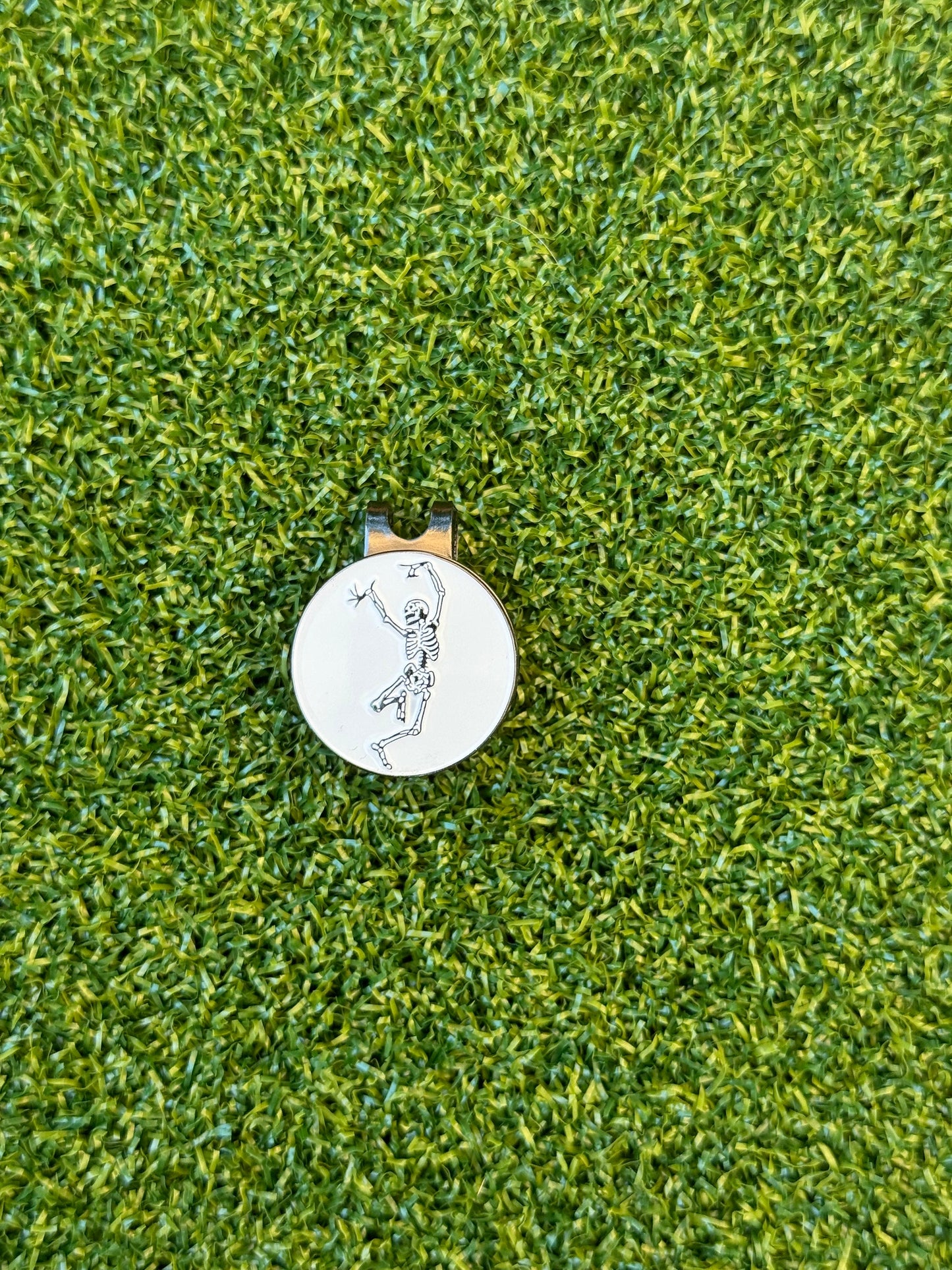 Clutch Golf Company Ball Marker w Hat Clip x Grateful Dead Dancing Skeleton!